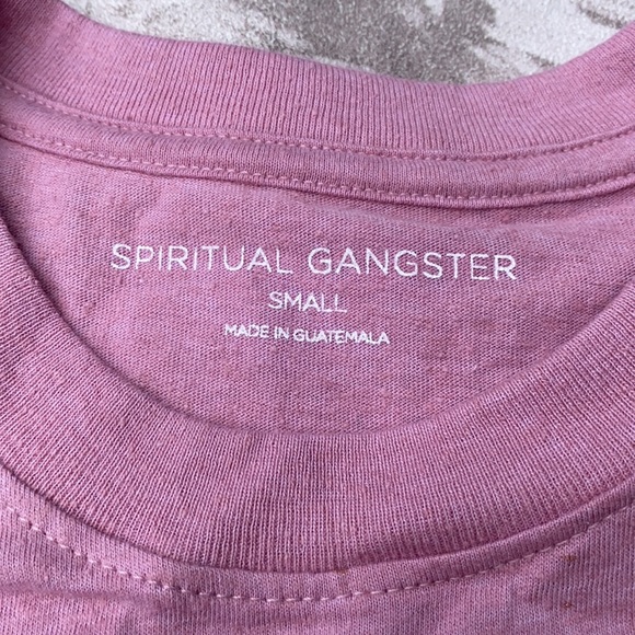 Spiritual Gangster Pink Shimmer Crop Tank Top NWT - Picture 2 of 12